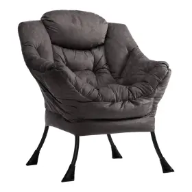 Hollyhome 951390975864 Modern Fabric Large Lazy Chair Accent Oversized Comfy Reading