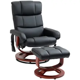 Homcom 196393258408 Recliner Chair With Ottoman Electric Faux Leather 10 Vibrat