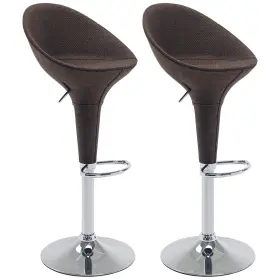 Us02-02290145 Homcom 2pc Wicker Style Sling Fabric Chrome Bucket Seat Patio Bar Stool Spa Pool