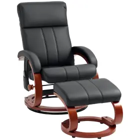 Us700-157v80bk0131 Homcom Recliner Chair With Ottoman Electric Faux Leather 10 Vibra