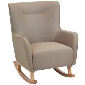 Us833-9120145 Homcom Traditional Style Rocking Armchair Single Seater With Winged Back And Armrests