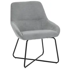 Us833-917v800145 Homcom Mid-back Living Room Chair With Padded Seat And Curved Back No-mark Footpads