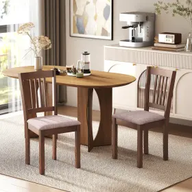 Us83a-452v80lr0141 Homcom Dining Chairs Set Of 2 Linen Upholstered Kitchen Brown
