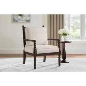 Kw-8700260 Home Decorators Collection Classic Wood Spindle Upholstered Accent Chair In 28