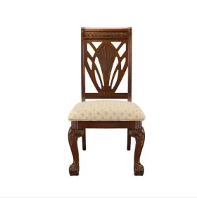 5055s Home Elegance 41.5 X 26.5 21.5 In Norwich Side Chair Warm Cherry/beige 2 Pack