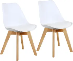 Lss29wt Home Furniture Set Of 2 Modern Style Chair Dining Chairs Shell Lounge Plastic With Natu