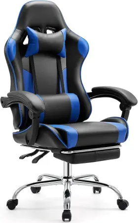 C-djy01 Homefla Pu Leather Video Game Desk Chair Ergonomic Adjustable Computer Swivel Recliner