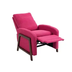 Hfhdsn-729rd Homefun Recliner Chair 59.45 Inch X30.71 X39.37 Rose Red Boucle Adjustable With Cushion