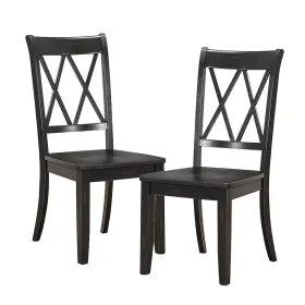Homelegance 782359496580 Dining Chair Set 2 Wood Black
