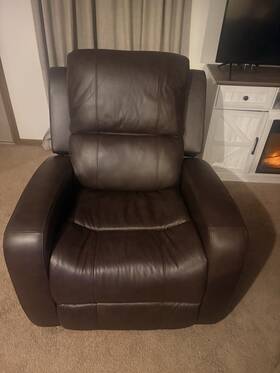 Homelegance 9735brw-1 Brand New Austin Brown Genuine Leather Recliner Never Been Used
