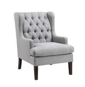 Homelegance W113649714 1pc Wingback Accent Chair Button-tuffed Upholstery Foam Cushion Seat Living Room