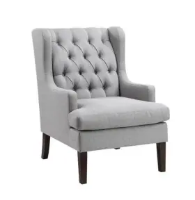 W113649714 Homelegance 1pc Wingback Accent Chair Button-tuffed Upholstery Foam Cushion Seat Living Room