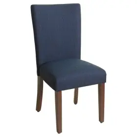 50598971 Homepop Parsons Chair With Espresso Leg Midnight Blue -