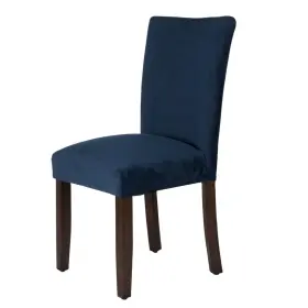 Homepop 655258841358 Parsons Classic Upholstered Accent Dining Chair Set Of 2 Navy Velvet Pack