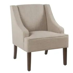 Homepop 655258855720 Swoop Arm Chair Armchairs Tan