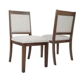 Homepop 655258866863 Classic Parsons Dining Chairs Neutral Textured Solid Set Of 2