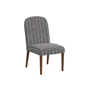 Homepop 655258868751 Classic Parsons Dining Chairs Gray Midnight Woven Stripe Single Pack