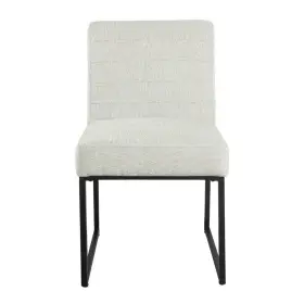 87689606 Homepop Channeled Metal Dining Chair Sustainable Gray Woven -