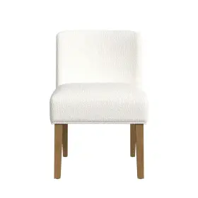 89612812 Homepop Upholstered Dining Chair Cream Boucle -