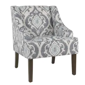 K6499-a750 Homepop Velvet Swoop Arm Accent Chair Suri Blue