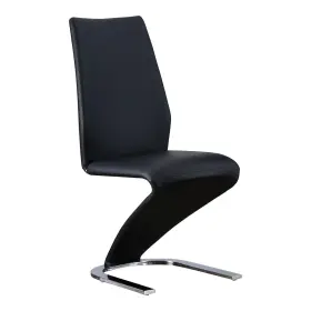 Idf-3650bk-sc Homes Inside Out 24/7 At Home Bestada Side Chair Black/chrome