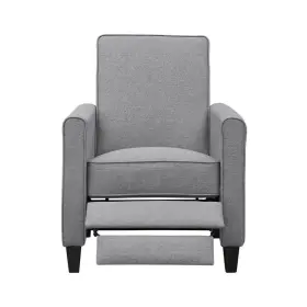 18771hdn Homestock Gray Push Back Recliner Chairs Breathable Linen With Small