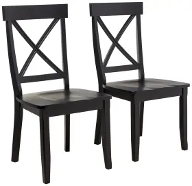 Homestyles 095385759056 Blair Black Dining Chairs Set Of 2