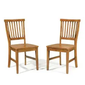 Homestyles 095385789039 Home Styles Arts And Crafts Cottage Oak Dining Chair With Open Slat Back Cur