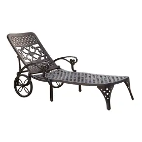 6654-83 Homestyles Sanibel Aluminum Outdoor Chaise Lounge Black Chair