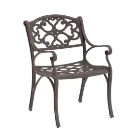 6655-80 Homestyles Sanibel Rust Bronze Stationary Cast Aluminum Outdoor Dining Arm Chair