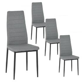 Homy Casa 426908269715 Juego De 4 Sillas Gris Tela Para Comedor Cocina Alto Modernas En Oferta Set