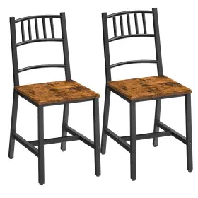 Bf39cd01 Hoobro Dining Chairs Set Of 2 Wooden Kitchen With Metal Frame Industrial Di