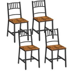 Hoobro Bf39cdp401 Kitchen Chairs Set Of 4 Wooden Dining Room With Metal Frame C