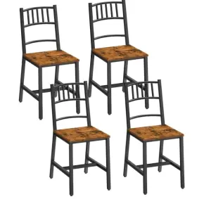 Bf39cdp401 Hoobro Kitchen Chairs Set Of 4 Wooden Dining Room With Metal Frame C