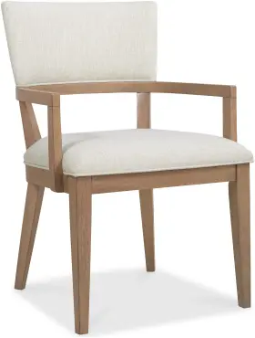 6072-75500-85 Hooker Furniture 6072-75500 Sonnet 24 Inch W Linen And Polyester Chair - White Oak /