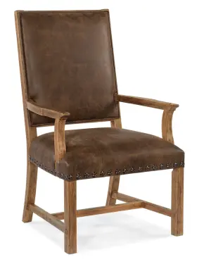6700-75300-80 Hooker Furniture Big Sky Wood Framed Leather Dining - Seville