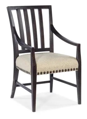 6700-75400-98 Hooker Furniture Big Sky Wood Framed Dining Chair - Charred Timber