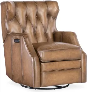 Rc806-pswgl-078 Hooker Furniture Rc806-pswgl Henderson 30 Inch W Leather Recliner - Nature / Medium