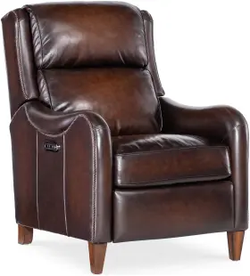 Rc819-ph-088 Hooker Furniture Rc819-ph Carrington 31 Inch W Leather Recliner - Vortex / Dark Wood
