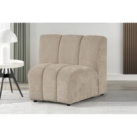 Hs Bm-ss02arlcc Modern 1pc Modular Armless Chair Living Room Sofa Camel