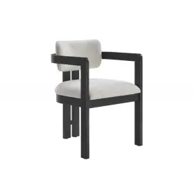 Bm-tpp01bac Hs Wooden Accent Dining Chair Set Of 2 Upholstered Kitchen Side Black
