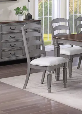 Hs00f1920 Hs Contemporary Light Gray 6pc Dining Chairs Furniture Upholstered Cushion