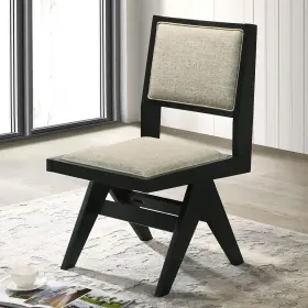 Hs11fm3222bk-sc Hs Unique Black Color 6x Side Chairs Upholstered Chair Dining Room Furniture