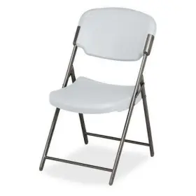 64033 Iceberg Folding Chair 12 Inch Back H Platinum Pk4
