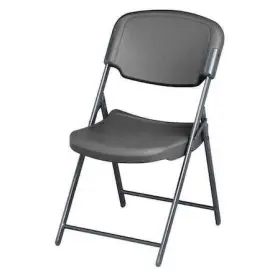 64037 Iceberg Folding Chair 12 Inch Back H Charcoal Pk4