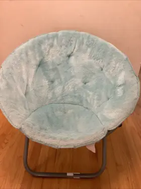Wk657550 Idea Nuova Micromink Saucer Chair Light Blue Mint