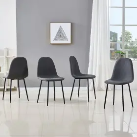 Ids Home 894824131165 Mid Century Side Set Of 4 Modern Dining Chair Grey