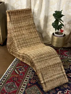 11459 Ikea Karlskrona Rattan Wicker Lounge Chair By Carl O Jerstam For - Vintage