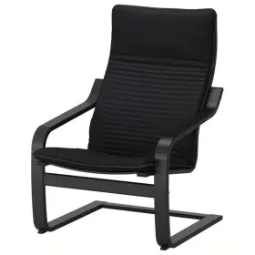 493.065.46 Ikea Poang Armchair Black-brown/knisa Black - New