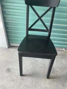 602.178.22 Ikea Ingolf Dining Chair Brown-black Solid Wood Brand New